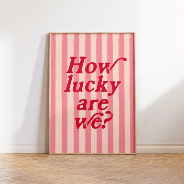 Lucky Heart Wall Print Trendy Home Decor - image 1