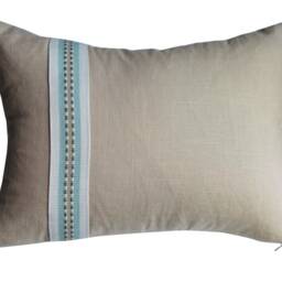 striped Pillow Cover Set, Blue Green Texture, Farmhouse Beach Decor - thumbnail 3