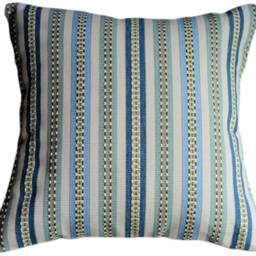 striped Pillow Cover Set, Blue Green Texture, Farmhouse Beach Decor - thumbnail 2