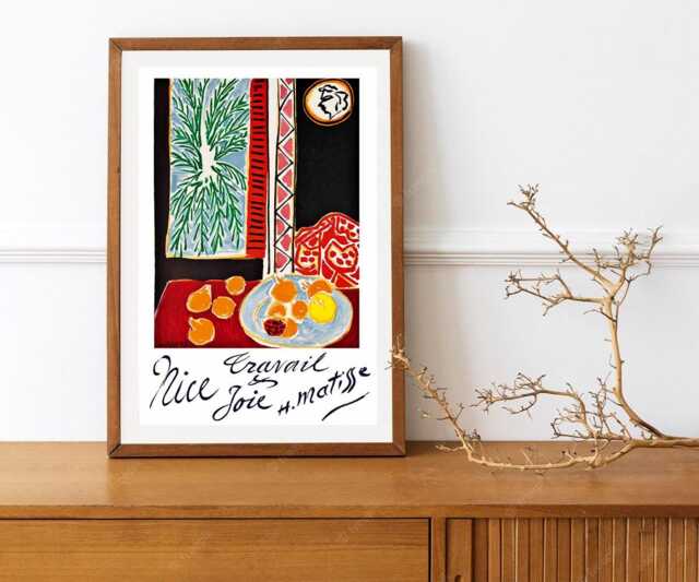 Reprint Of A 1947 Vintage French Exhibition Poster For Works By Matisse - image 1