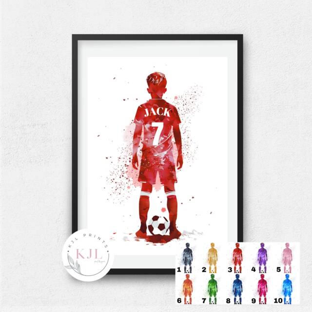 Personalized Football Print Custom Number, 10 Colors - image 1