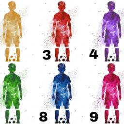 Personalized Football Print Custom Number, 10 Colors - thumbnail 3