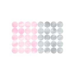 Watercolor Polka Dot Wall Decals Blush Pink & Grey Nursery Decor - thumbnail 2