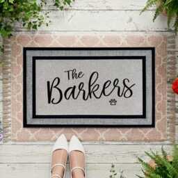 Personalized Outdoor Rug - Door Mat Family Name Pet Gift Dog Lover Doormat Washable Custom - thumbnail 3