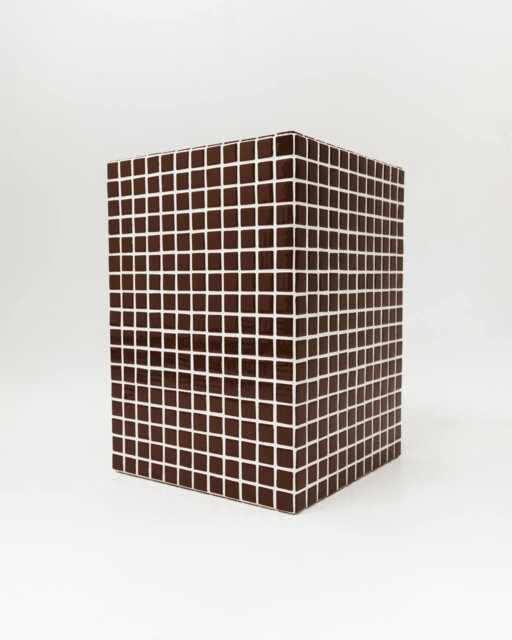 End Table. Tiled Coffee Table. Burgundy Christmas Side Bedside A Unique Gift - image 1
