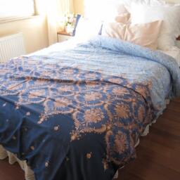 Damask Print Twin Xl Duvet Cover - Turkish Cotton Dorm Bedding - thumbnail 2