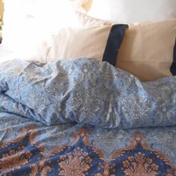 Damask Print Twin Xl Duvet Cover - Turkish Cotton Dorm Bedding - thumbnail 3