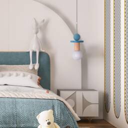 Pendant Light For Baby Room, Charming Lamp Shade Nursery Decor, Hanging Kids' Room - thumbnail 3