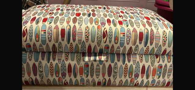 Hand Made Storage Footstool Made in Your Own Fabric - image 1