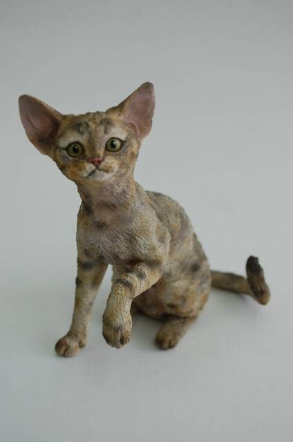 Devon Rex Cat Figurine(Shall We Play? - image 1
