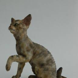 Devon Rex Cat Figurine(Shall We Play? - thumbnail 3