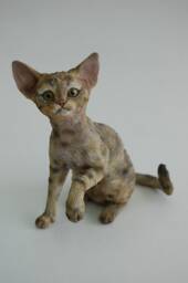 Devon Rex Cat Figurine(Shall We Play? - thumbnail 1