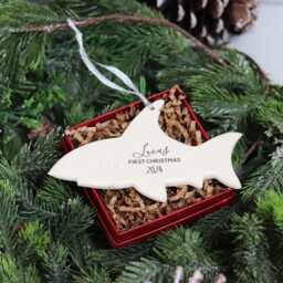 Shark Ornament, Personalized Baby's First Christmas Baby Gift, My Christmas, New Gift - thumbnail 3