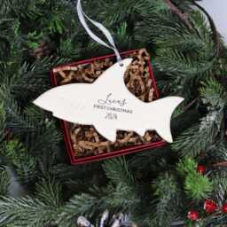 Shark Ornament, Personalized Baby's First Christmas Baby Gift, My Christmas, New Gift - thumbnail 2