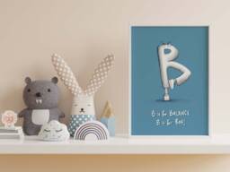 Personalized Initial Printable Wall Art - Abc Alphabet Poster Nursery, Playroom Kids Decor Digital Download Monogram Gift For Parent - thumbnail 1