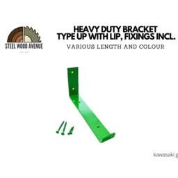 Kawasaki Green Metal Shelf Bracket Heavy Duty Powder Coated Steel Supports For Floating Shelves, Industrial Rustic Hardware - thumbnail 2