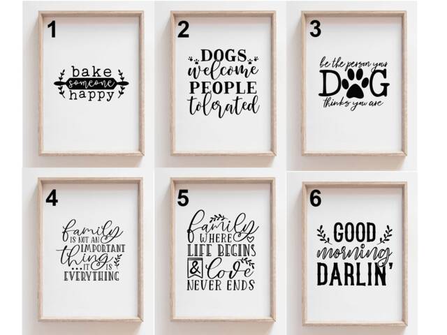 Inspirational Funny Quote Prints - Dog, Family Humour Wall Art - image 1