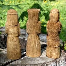 Hand Carved Wooden Slavic God Statues Veles, Svarog, Perun - thumbnail 3