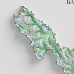 Banff National Park - Topographic Map Shaded Relief - thumbnail 3