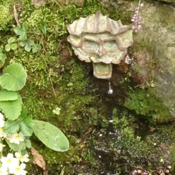 Bronze Resin Whodini Sculpture Garden Fountain Head, Wall Decor - thumbnail 2