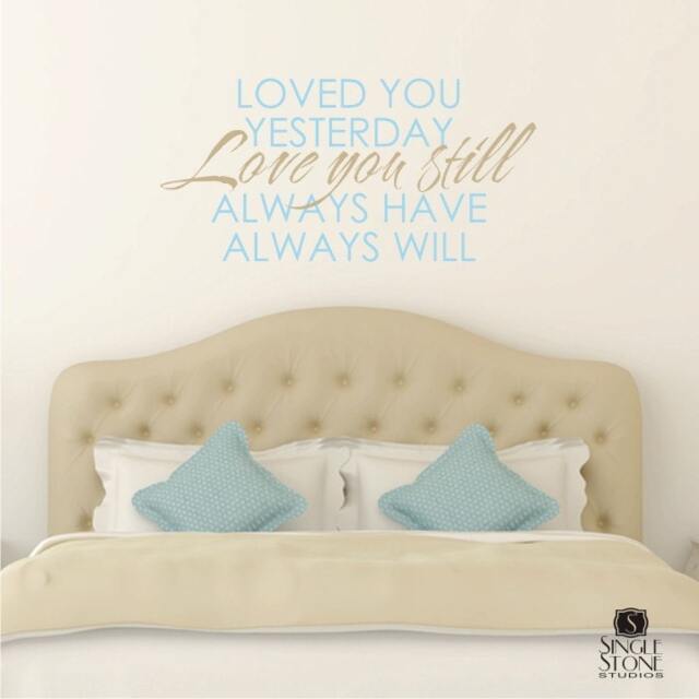 Wall Decal Quote Love You Always - Vinyl Word Art Custom Home Decor - image 1