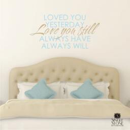 Wall Decal Quote Love You Always - Vinyl Word Art Custom Home Decor