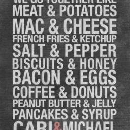 Couples Or Best Friends Chalkboard Artwork - Great Wedding Shower Housewarming Gift Perfect Kitchen Dining Room - thumbnail 2