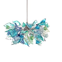 Pendant Lighting For Kitchen Island With Sea Color Flowers & Leaves - thumbnail 2