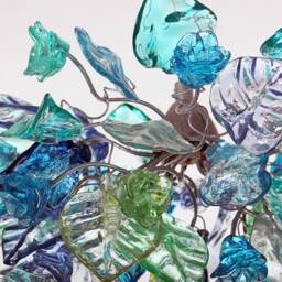 Pendant Lighting For Kitchen Island With Sea Color Flowers & Leaves - thumbnail 4