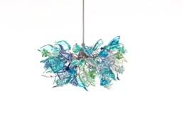 Pendant Lighting For Kitchen Island With Sea Color Flowers & Leaves