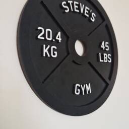 Barbell Weight Lifting Gym Plaque, Sign, Personalised 45 lbs Fitness, Exercise, Plate, Personal Trainer, Novelty Gift, Gift Set - thumbnail 3