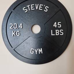 Barbell Weight Lifting Gym Plaque, Sign, Personalised 45 lbs Fitness, Exercise, Plate, Personal Trainer, Novelty Gift, Gift Set - thumbnail 2