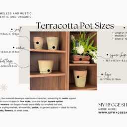 Handmade Terra Cotta Planter Set/ Aged Terracotta Plant Pots Set Of Three/ Rustic & Vintage - thumbnail 4