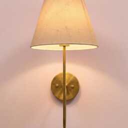 Antique Wall Mounted Sconce - Lamp With Shade Light Mid Century Lighting Sconces - thumbnail 2