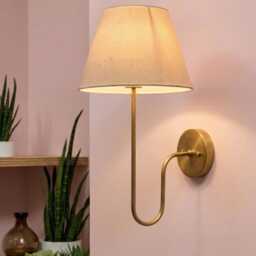 Antique Wall Mounted Sconce - Lamp With Shade Light Mid Century Lighting Sconces - thumbnail 3