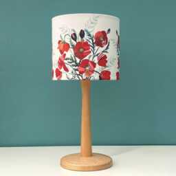 Handmade Floral Lampshades - Unique Floral Fabric Designs From Original Artwork Botanical Decor Gift For Home, Made in The UK - thumbnail 3