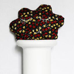 Cloud Cushion Soft Decorative Pillow Viscose All Printed Little Yellow Red Flowers Embroidered Serene Face Too Cute - thumbnail 3
