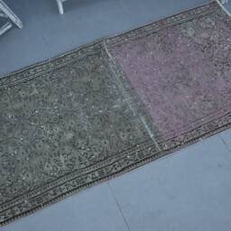 2.8x6.1 Ft Accent Rug, Anatolian Green Bedroom Rugs, Turkish Vintage Rugs For Nursery, Handwoven Kitchen Rug - thumbnail 2