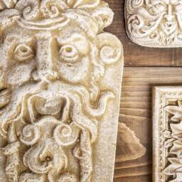 Lot Of 4 Green Man Leaf Face Home Garden Wall Plaque - thumbnail 4