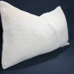 "Kilim Pillow, Wool Kilim Cousin From Anatolia , 30x60 cm, 12""x24" - thumbnail 2