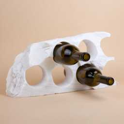 Handmade Dolomite Marble Wine Bottle Holder Unique Rack - thumbnail 2