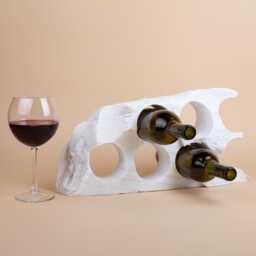 Handmade Dolomite Marble Wine Bottle Holder Unique Rack - thumbnail 1