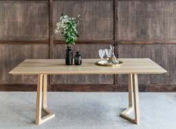 Oak Dining Table, Modern Kitchen Breakfast Table - thumbnail 1