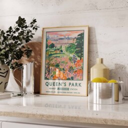 Queen's Park London Print, William Morris Poster, Botanical Gardens Vintage Wall Art, Floral A1/A2/A3/A4 - thumbnail 3
