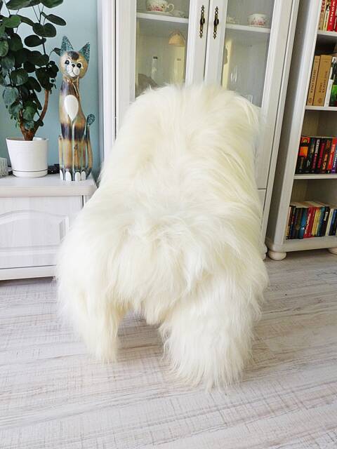 Genuine Icelandic Sheepskin Rug - White Long Pile Fur - image 1