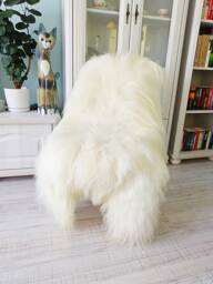 Genuine Icelandic Sheepskin Rug - White Long Pile Fur - thumbnail 1