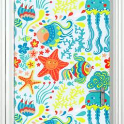 Fishes Wall Decal, Sticker, Underwater Ocean Door Decor, Decor Mural, Cover Wrap - thumbnail 2