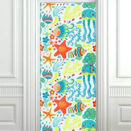 Fishes Wall Decal, Sticker, Underwater Ocean Door Decor, Decor Mural, Cover Wrap - thumbnail 3