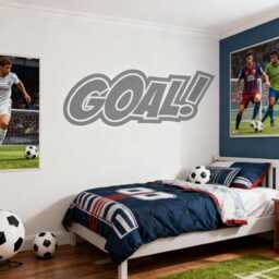Goal Sticker Football Wall Decor Gift For Footballer Soccer Art Boys Bedroom Goal Decoration Gifts