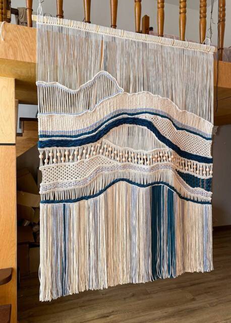 Extra Large Macrame Wall Hanging, Huge Wall Decor, Tapestry Weave Double-Sided Hanging, Macrame Divider - image 1